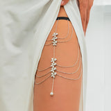 Pure desire butterfly tassel leg chain female sweet cool multi-layer chain star shaped leg ring sexy thigh chain - V.I.P Digital Presence