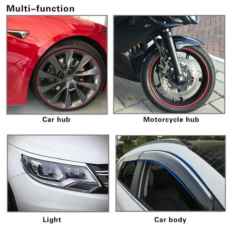 8M/Roll Car Styling Wheel Rims Protector Decor Strip Rubber Moulding Trim IPA Rimblades Car Vehicle Color Tire Guard Line - V.I.P Digital Presence