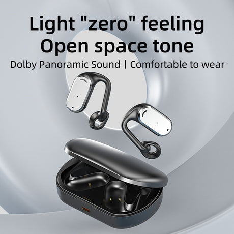 GT-R Bluetooth Earphones Hanging Ear Bone Conduction Wireless Bluetooth Earphones Long Range Office Business Digital Display Screen - V.I.P Digital Presence