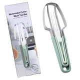 3-in-1 Watermelon Cutter Stainless Steel Fruit Carving Knife Multi-functional Melon Fork Slicer Tool for Camping Kitchen Gadgets - V.I.P Digital Presence