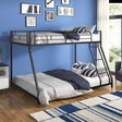 Metal Twin over Full Bunk Bed/ Heavy-duty Sturdy Metal/ Noise Reduced/ Safety Guardrail/ CPC Certified/ No Box Spring Needed - V.I.P Digital Presence