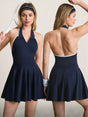 Backless Halter Neck Active Dress - V.I.P Digital Presence