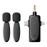 Wireless lavalier microphone 1-to-2 mobile live streaming lavalier microphone 3-in-1 high-definition noise cancelling sound quality - V.I.P Digital Presence