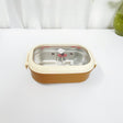 Cartoon cute bear stainless steel portable compartment lunch box with lid - V.I.P Digital Presence