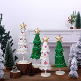 Cute Christmas Tree Fabric Wooden Display Window Desktop Christmas Embroidery Snowflake Decoration - V.I.P Digital Presence