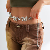 Creative exaggeration metal single-layer pants chain body chain hip-hop punk butterfly tassel waist chain - V.I.P Digital Presence