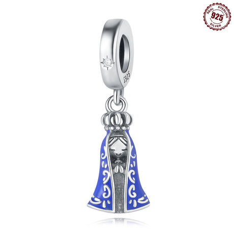 S925 sterling silver pendant beads, religious symbol, Virgin Mary pendant suitable for Pan family bead bracelet - V.I.P Digital Presence