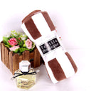 Coral Fleece Towel Thickened Absorbent Striped Edge Towel