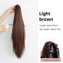 Grab clip ponytail wig female straight hair ponytail mini small grab clip ponytail long straight hair chemical fiber wig high ponytail - V.I.P Digital Presence