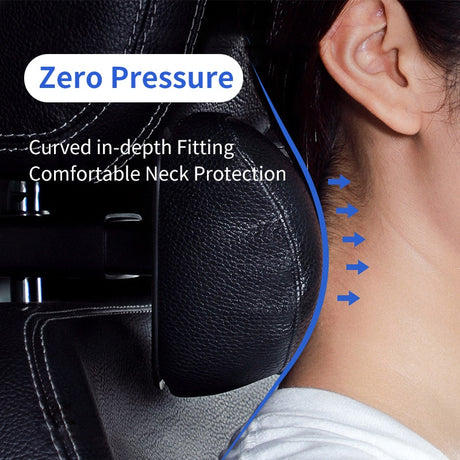 Baseus Car Neck Pillow Adjustable PU Leather Headrest 3D Memory Foam Head Rest Seat Cushion Cover Car Neck Rest Auto Accessories - V.I.P Digital Presence