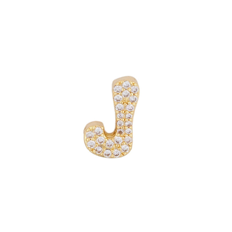 Fashion English 26 letter single pendant gold DIY bracelet necklace accessories - V.I.P Digital Presence