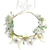 Fresh flower garland headwear hand woven fabric small daisy flower spring fairy outdoor hair accessory - V.I.P Digital Presence