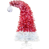 6FT hinge fir artificial fir curved top Christmas tree, bendable, 1250 lush branch hints, 300 LED Christmas lights - V.I.P Digital Presence