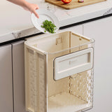 Kitchen folding trash can wall hanging large caliber leftovers bin transparent thickened folding trash can - V.I.P Digital Presence