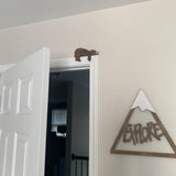 Interesting animal brown bear room door top wooden decoration home creative door frame decoration ornaments - V.I.P Digital Presence