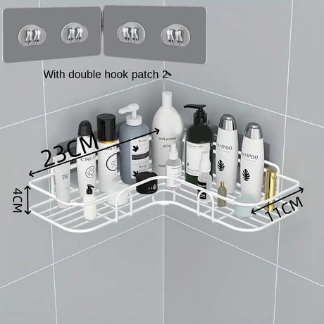 Bathroom Storage Rack Toilet Washroom Wall-Mounted Hole-Free Multi-Functional Iron Mesh Long Strip Organizer - V.I.P Digital Presence