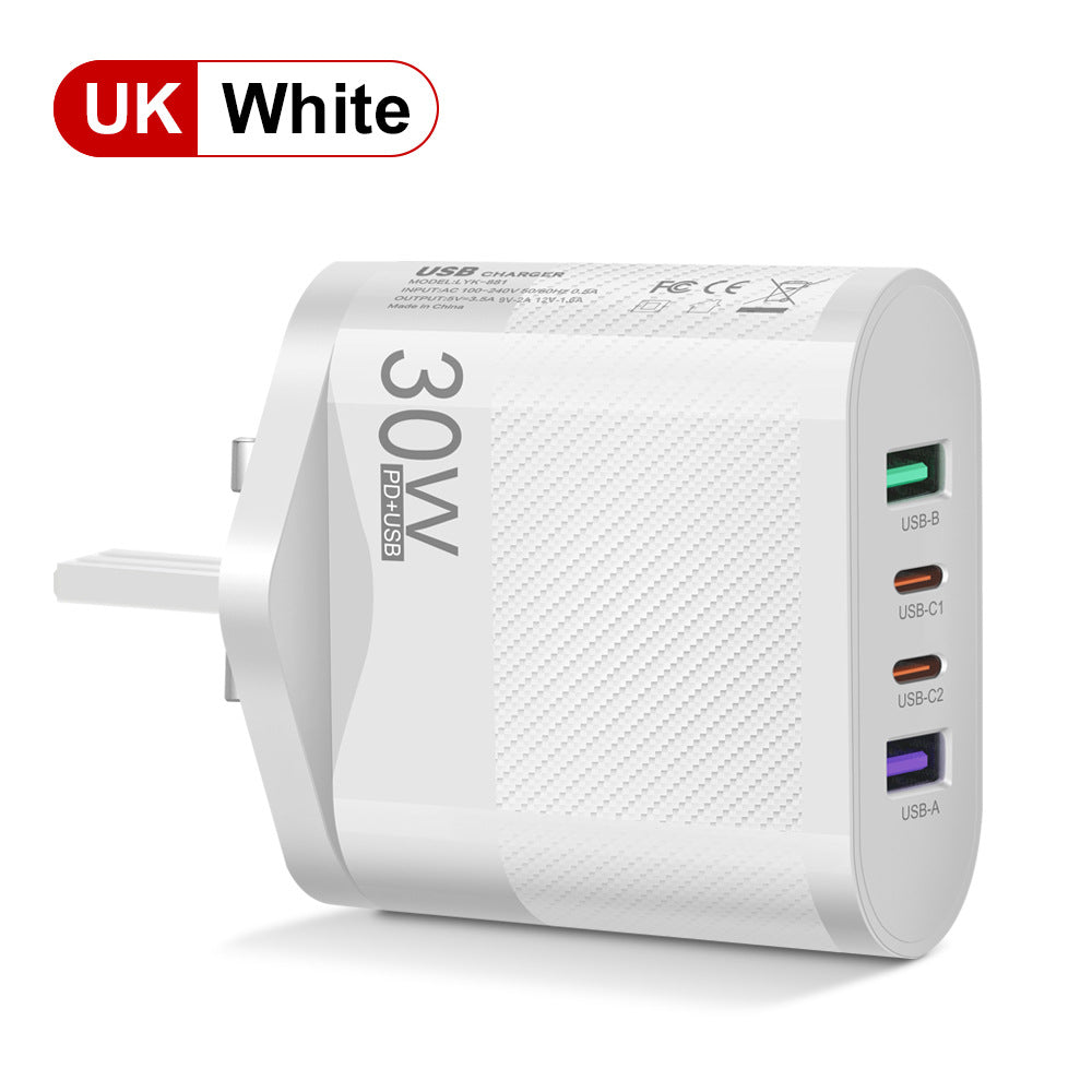 2USB Type-C 30W Mobile Phone Charger Multi Interface Travel Charging Head - V.I.P Digital Presence