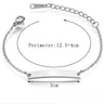 Stainless steel personalized engraved three color curved bracelet simple and personalized women's bracelet - V.I.P Digital Presence