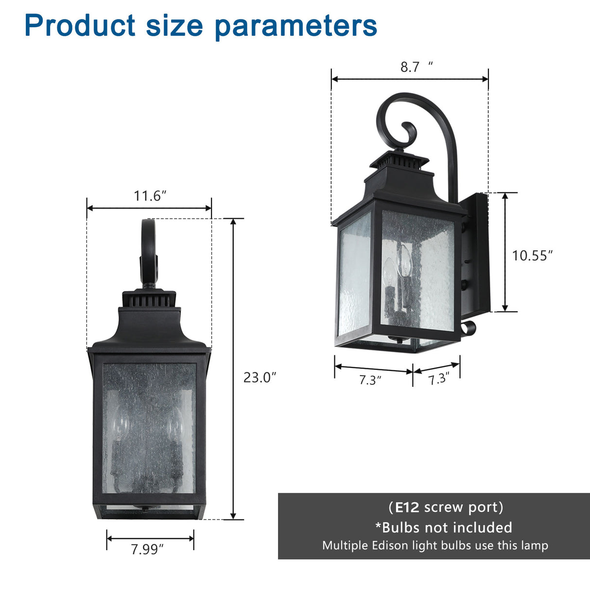 Large Outdoor Wall Lamps With Glass - V.I.P Digital Presence