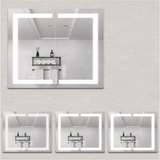 36 x 30 inch Medicine Cabinet with LED Vanity Mirror Anti-Fog  Recessed or Surface Mount Waterproof DimmableAluminum 3000K~6000K Lighted Double Door Bathroom Cabinet with Touch Switch - V.I.P Digital Presence