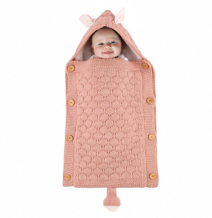Baby Sleep Bag Newborn Sleepsack Warm Knitted Stroller Sleep Sack Toddler Knit Swaddling Blanket  for 1-12Months - V.I.P Digital Presence