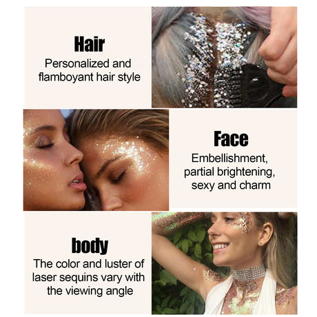 Glitter Body Skin Gel, Makeup Fish Scale Glitter Gel Glitter Stage Show Makeup Props Eyeshadow - V.I.P Digital Presence