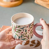 British Style Ceramic Mug Cute Coffee Cups Personality Gift Household Color Painting  Kawaii Girls Breakfast Oat Milk Mugs - V.I.P Digital Presence
