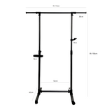 Short clothes hanger with chassis and wheels, heavy-duty rolling clothes hanger, black - V.I.P Digital Presence