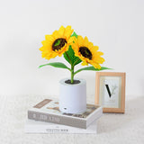 Rechargeable Sunflower LED Simulation Night Light Room Bedhead Decoration Atmosphere Light Birthday Gift for Girls - V.I.P Digital Presence