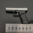 New Empire 1:3 Glock G17 alloy keychain, realistic gun model with detachable soldier gear & bullets. - V.I.P Digital Presence