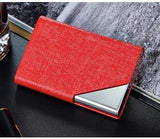 Itapkris Business ID Credit Card Holder For Women Men Fashion Brand Metal Aluminum Card Case PU Leather Porte Carte - V.I.P Digital Presence