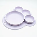Plato de silicona de grado alimenticio para niños, plato para el hogar, plato para bebés, vajilla con forma de pata de oso, cuencos de dibujos animados para entrenamiento de niños, ventosa para niños pequeños