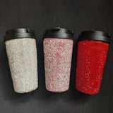 Diamond inlaid vacuum stainless steel coffee cup creative handle insulated cup vacuum portable car cup - V.I.P Digital Presence