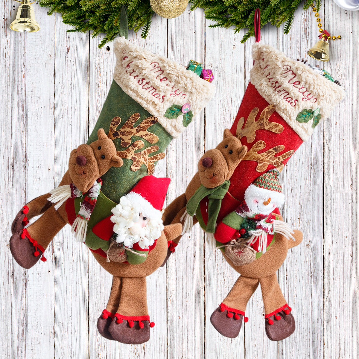 Santa Claus, snowman, deer riding socks, children's Christmas gifts, apple bags, jewelry, Christmas socks - V.I.P Digital Presence