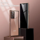 Funda de vidrio templado antiespía para Samsung Note20U, protección para teléfono S21, ultra magnética, cubierta metálica S21
