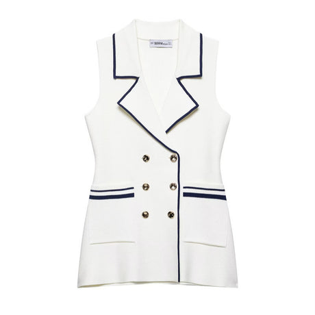 Summer New  Style Women's Fashion Temperament Sleeveless Trim Knit Tank Top - V.I.P Digital Presence