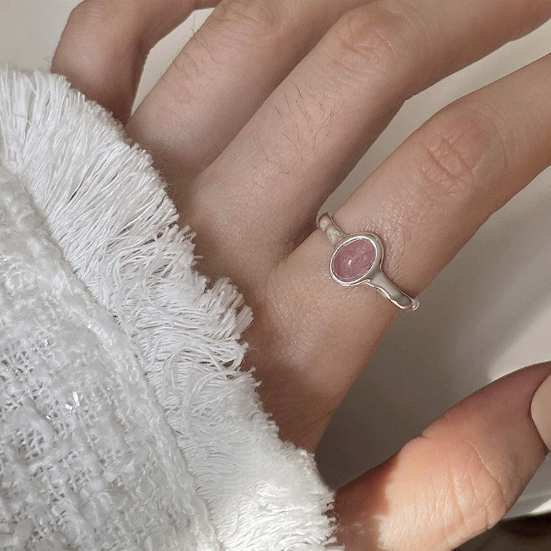 Dopamine love colored zircon diamond ring female niche index finger high-end fashion personality open ring - V.I.P Digital Presence