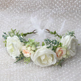 Korean style flower garland headwear fresh large peony flower crown runway dance party headband vacation countryside headband - V.I.P Digital Presence
