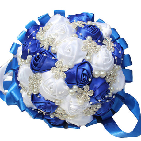 WifeLai-A Ramos De Novia Burgundy Artificial Flower Bridesmaid Wedding Bouquet - V.I.P Digital Presence