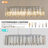 Modern Oval Crystal ceiling chandelier Luxury Home Decor Light Fixture - V.I.P Digital Presence