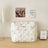 Cute Bow Flower Quilting Cotton Makeup Bag Women Zipper Cosmetic Organizer Female Cloth Handbag Portable Toiletry Case for Girls - V.I.P Digital Presence