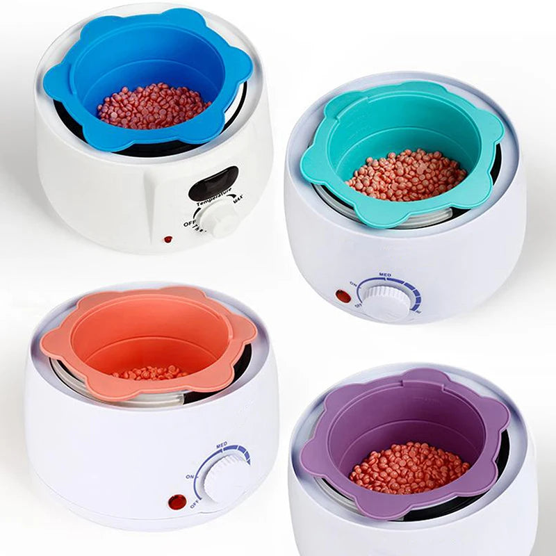 Wax Warmer Heat-resisting Replacement Silicone Bowls Hair Removal Wax With Stirring Stick Non-Stick Pan Hair Removal Tool - V.I.P Digital Presence