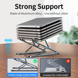 N8 Laptop Stand Adjustable Aluminum Desktop Cooling Pad for Macbook Notebook Bracket Support Foldable Portable Laptop Holder - V.I.P Digital Presence