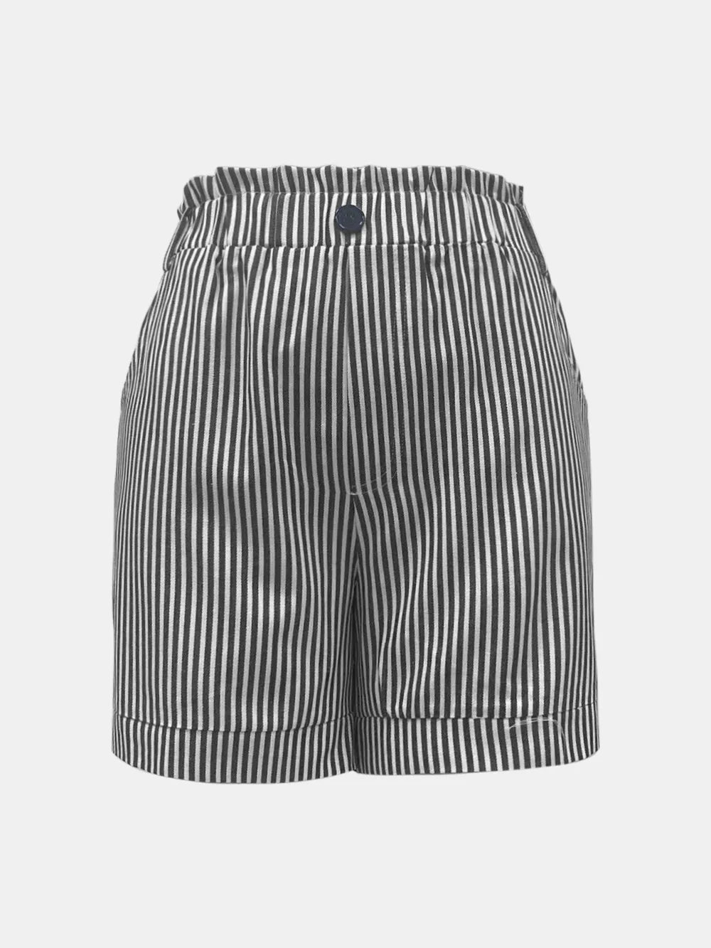 High Waist Striped Shorts - V.I.P Digital Presence