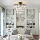 Black large crystal chandelier, modern style chandelier, dining room, living room, bedroom - V.I.P Digital Presence