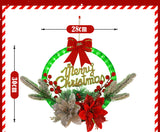 Christmas wreath lights, simulated red fruits, pine needles, decorative ornaments, window display items, ornaments - V.I.P Digital Presence