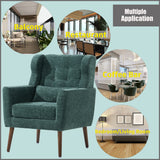 Modern Accent Chair Upholstered Foam Filled Living Room Chairs Comfy Reading Chair Mid Century Modern Chair  (Blackish Green) - V.I.P Digital Presence