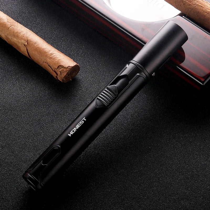 Metal Windproof Lighter Butane Jet Flame Lighter Cigarette Cigar Accessories Kitchen Cooking BBQ Outdoor Gadgets - V.I.P Digital Presence