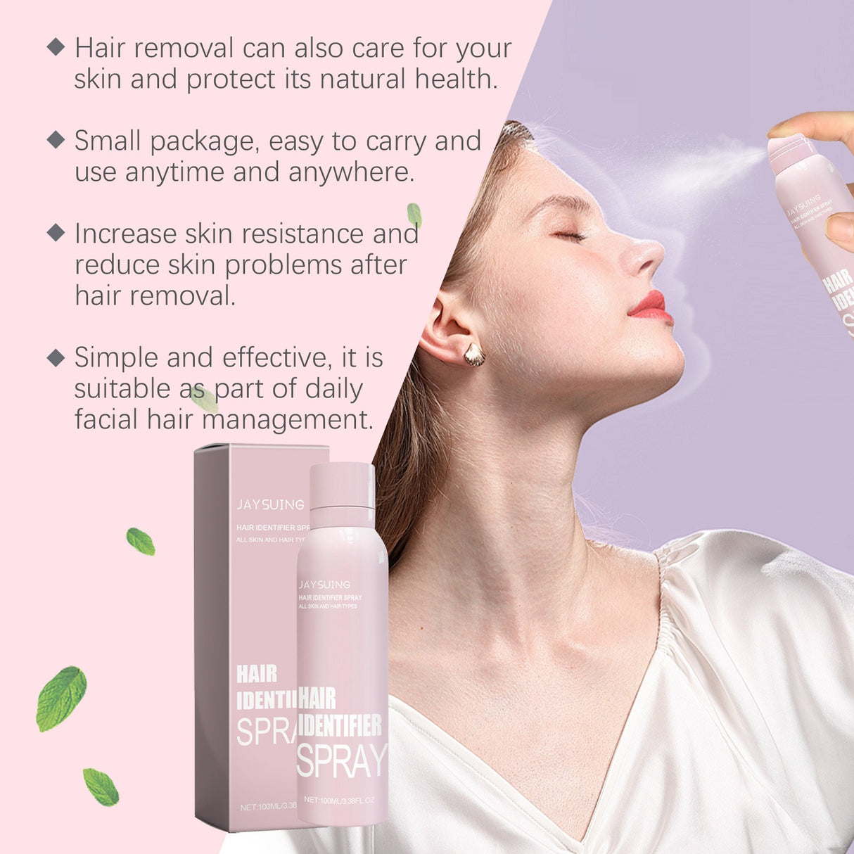 Jaysuing100ml Hair Identifier Spray For Face Shaving Mild Formula Face Spray Hair Removal Effective Spray Hair Remover Face Hair - V.I.P Digital Presence