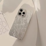 Advanced silver foil pattern suitable for iPhone 15 Pro minimalist Max Apple phone case 14 cool style 12 - V.I.P Digital Presence